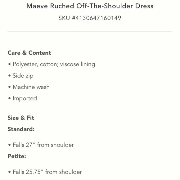 Anthropologie NWT Maeve Ruched Dress; Size 12P yet runs smaller; top rated - Picture 2 of 12